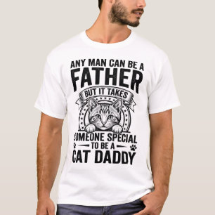 Cat Daddy Father Quote Vintage Engraving T-Shirt D