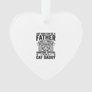 Cat Daddy Father Quote Vintage Engraving T-Shirt D Ornament