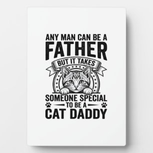 Cat Daddy Father Quote Vintage Engraving T-Shirt D Plaque