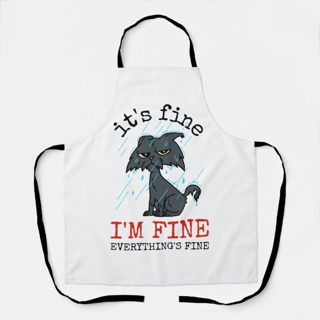 Cat daddy fathers day gift apron (Front)