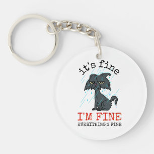 Cat daddy fathers day gift key ring