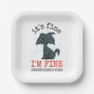 Cat daddy fathers day gift paper plate