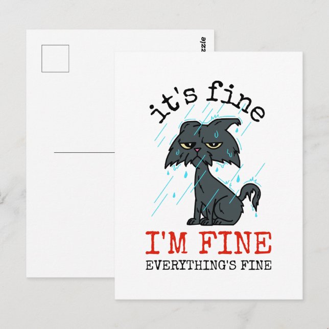 Cat daddy fathers day gift postcard (Front/Back)