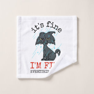 Cat daddy fathers day gift wash cloth