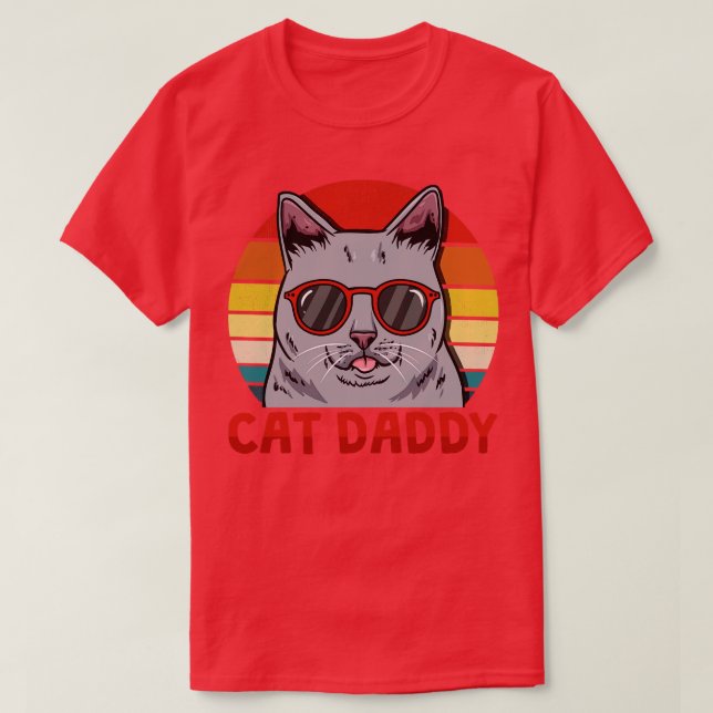 Cat Daddy Fathers Day T-Shirt (Design Front)