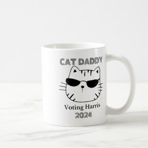 Cat Daddy For Kamala Funny Cat Dad Vote Kamala Ele Coffee Mug