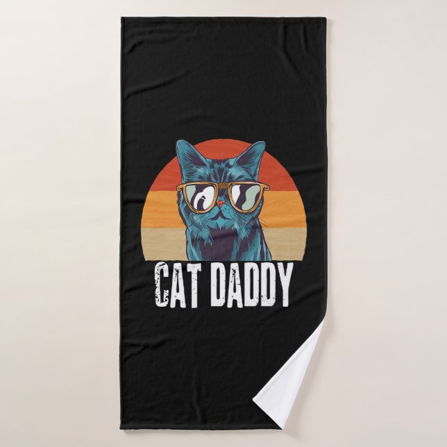 Cat Daddy | Funny Cat Gift For Fathers Day Bath Towel (Bath Towel)