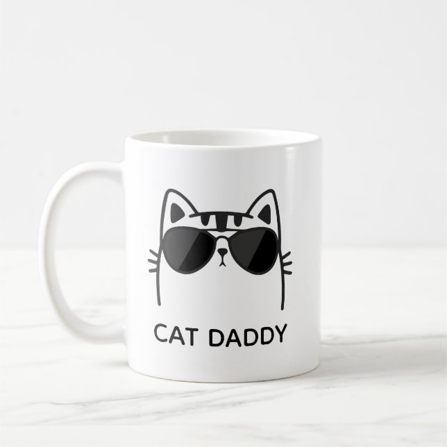 Cat Daddy Mug, Cat Dad Gift, Best Cat Dad Ever,  Coffee Mug (Left)