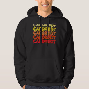Cat Daddy Retro 60s Typography Vintage Kitty Pet F Hoodie