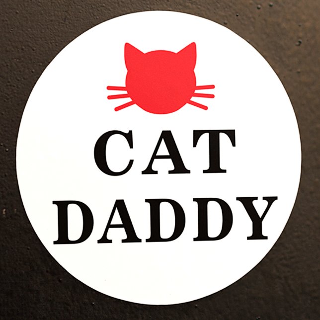 Cat Daddy Round Sticker (Creator Uploaded)