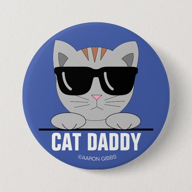 CAT DADDY Sunglasses Cat button (Front)