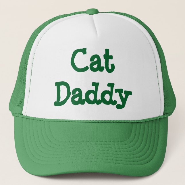 Cat Daddy Trucker Hat Green (Front)