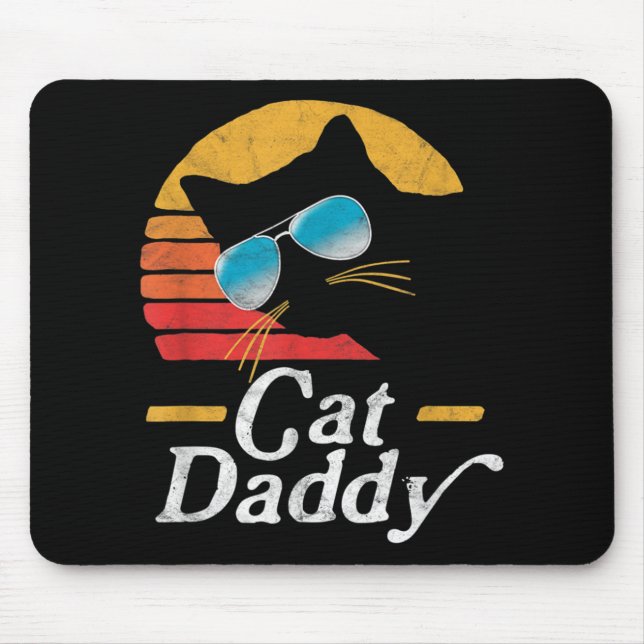 Cat Daddy Vintage 80s Mouse Mat (Front)