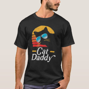 Cat Daddy Vintage 80s Style Cat Retro Sunglasses D T-Shirt