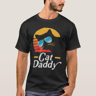 Cat Daddy Vintage 80S Style Cat Retro Sunglasses D T-Shirt
