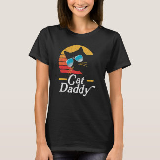 Cat Daddy Vintage 80s Style Cat Retro Sunglasses D T-Shirt