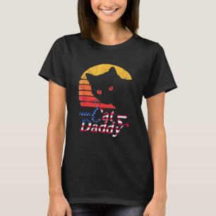 Cat Daddy Vintage American Style Cat Retro Distres T-Shirt