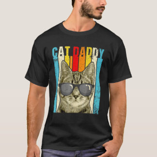 Cat Daddy Vintage Cat Cute Cat With Sunglasses T-Shirt