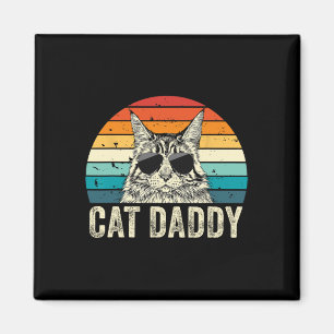 Cat Daddy Vintage Distressed Maine Coon Cat Dad  Magnet