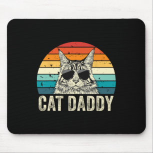 Cat Daddy Vintage Distressed Maine Coon Cat Dad Mouse Mat