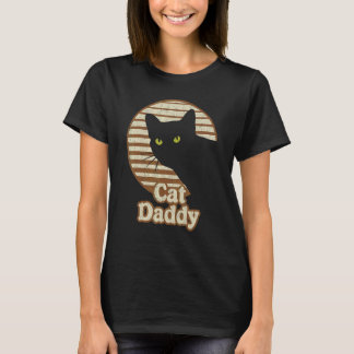 Cat Daddy Vintage Eighties 80s Style Funny Cat Dad T-Shirt