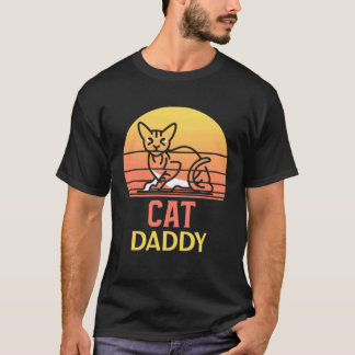 Cat Daddy Vintage Eighties Style Ca Retro Distress T-Shirt