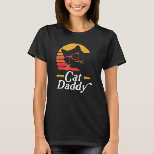 Cat Daddy Vintage Eighties Style Cat Hipster Glass T-Shirt