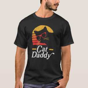 Cat Daddy Vintage Eighties Style Cat Hipster Glass T-Shirt