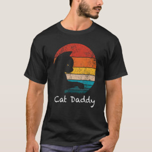 Cat daddy vintage eighties style cat retro distres T-Shirt