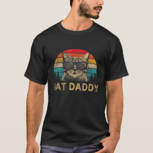 Cat Daddy Vintage Eighties Style Cat Retro Distres T-Shirt