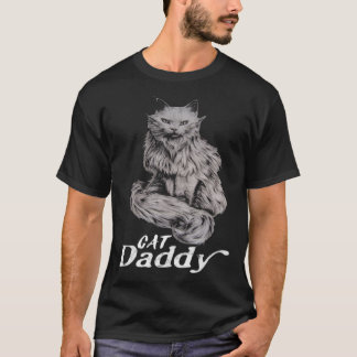 Cat Daddy Vintage Eighties Style Cat Retro Distres T-Shirt
