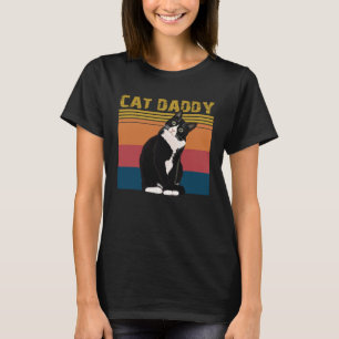 Cat Daddy Vintage Eighties Style Cat Retro Distres T-Shirt