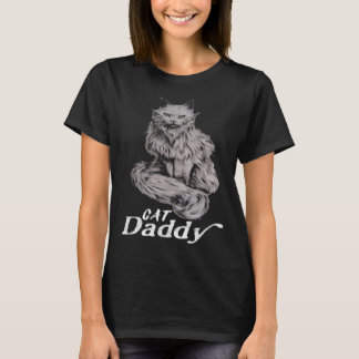 Cat Daddy Vintage Eighties Style Cat Retro Distres T-Shirt