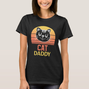Cat Daddy Vintage Eighties Style Cat Retro Distres T-Shirt
