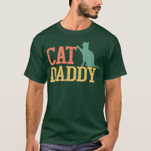 Cat Daddy Vintage Eighties Style Cat Retro Distres T-Shirt