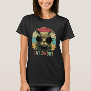 Cat Daddy Vintage Eighties Style Cat Retro Distres T-Shirt