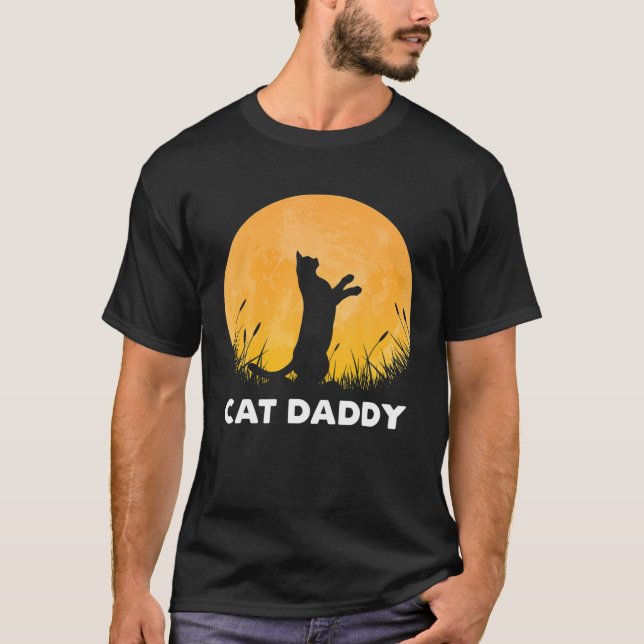 Cat Daddy Vintage Funny Cat Lover Gift Cat Dad Fat T-Shirt (Front)