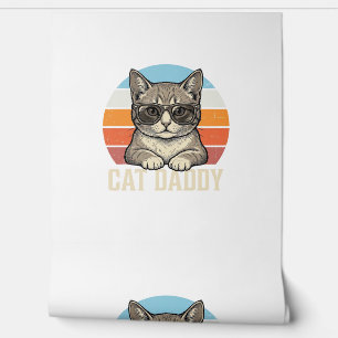 Cat Daddy Vintage Sunset Cool Cat Shirt Design_1 Wallpaper