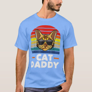 Cat Daddy Wearing Sunglasses Retro Vintage Gift T-Shirt