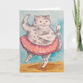 Cat Dancing Get Well card