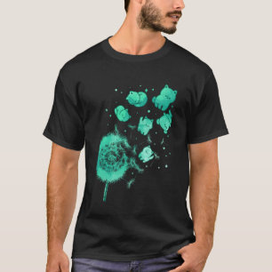 Cat Dandelion Nature Pet Animal Kitten Flower Love T-Shirt