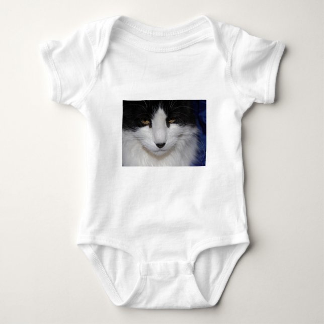 Cat Dark Eyes Baby Bodysuit (Front)