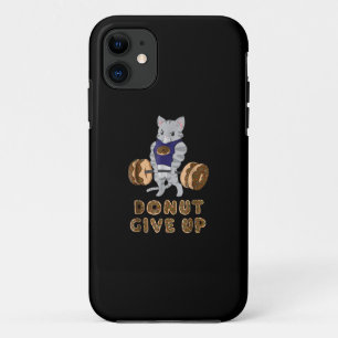 Cat Deadlift Powerlifting Doughnut Gym iPhone 11 Case