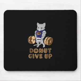 Cat Deadlift Powerlifting Doughnut Gym Mouse Mat