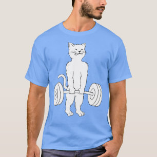 Cat Deadlift Powerlifting Kitty Weightlifting Ca T-Shirt