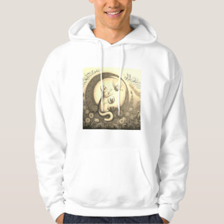 Cat Design Arabic Hoodie
