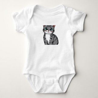 Cat design baby bodysuit