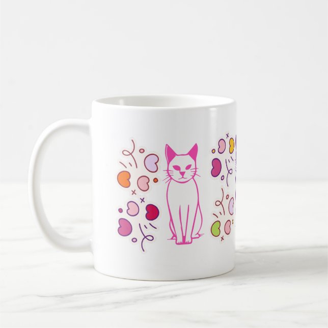 cat design mug (Left)
