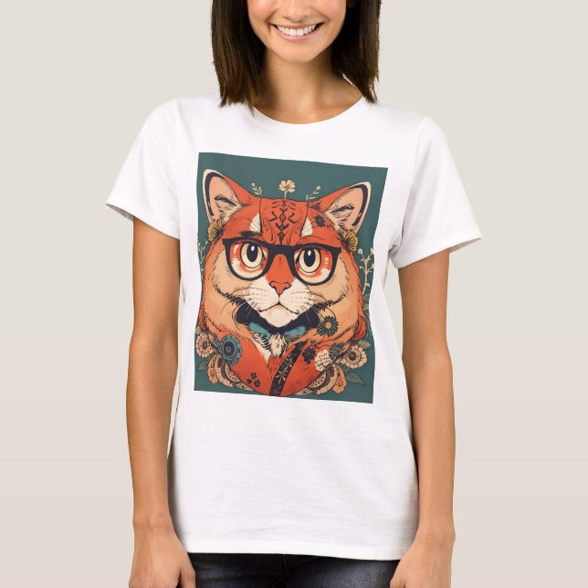 Cat design T-Shirt (Front)