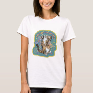Cat Design T-Shirt Life is Purrfect with a Cat